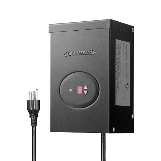 DEWENWILS 200W Low Voltage Landscape Transformer, Outdoor Weatherproof Transformer with Timer and Photocell Sensor, 120V AC to 12V AC for LED Lighting, Spotlight, Pathway Light, ETL Listed