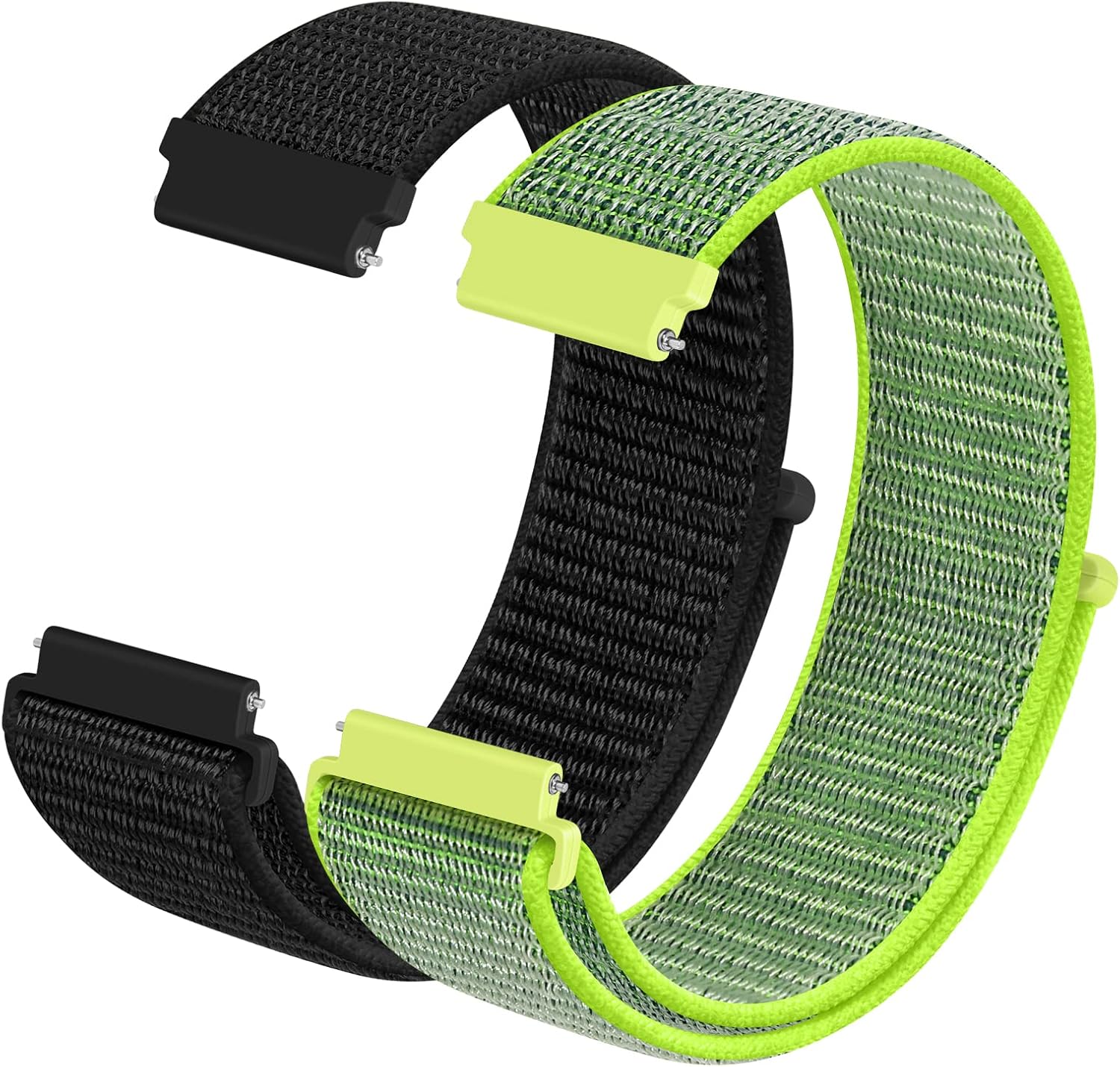 KIBDSNG Fabric - Correa de nailon para reloj de 16 mm y 18 mm con cierre rápido, deportiva, transpirable, para hombre y mujer