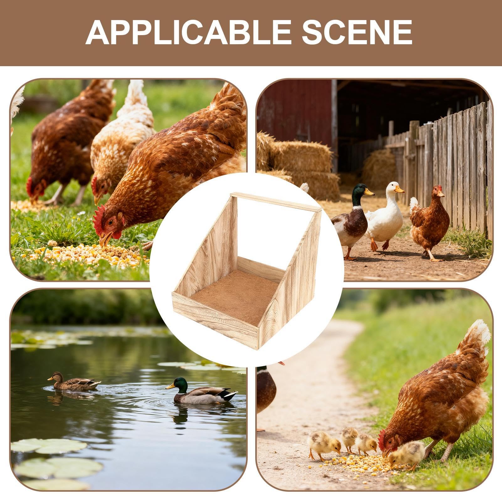 Cajas De Puesta para Gallinas De Madera con Almohadillas Y Percha para | Cajas De Para La Puesta De Huevos Para Gallinas En Gallineros Durante Invierno Para Aves De Corral Con Percha En Granja Y C