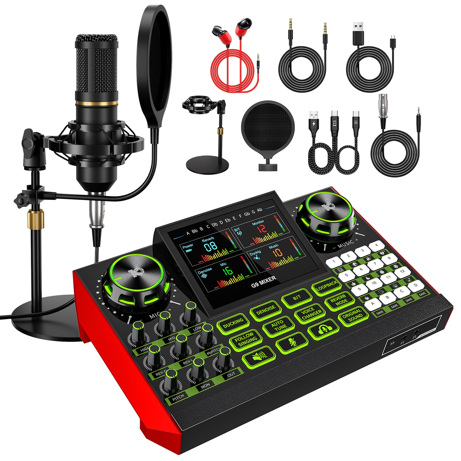 Snapklik.com : Podcast Equipment Bundle, Live Sound Card