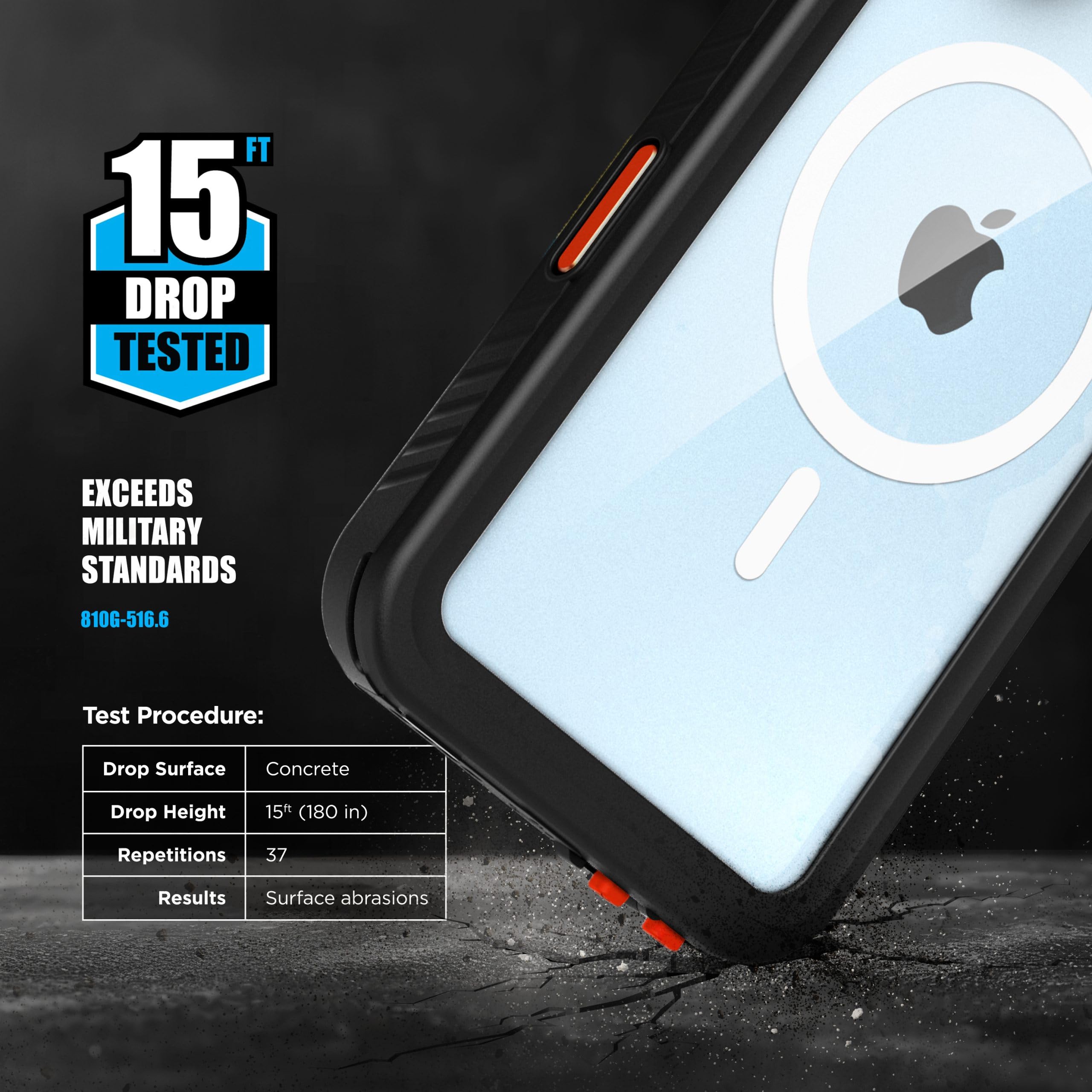 Encased Titan-X Holster for iPhone 16, Waterproof Case with Belt Clip, Shockproof - Image 2
