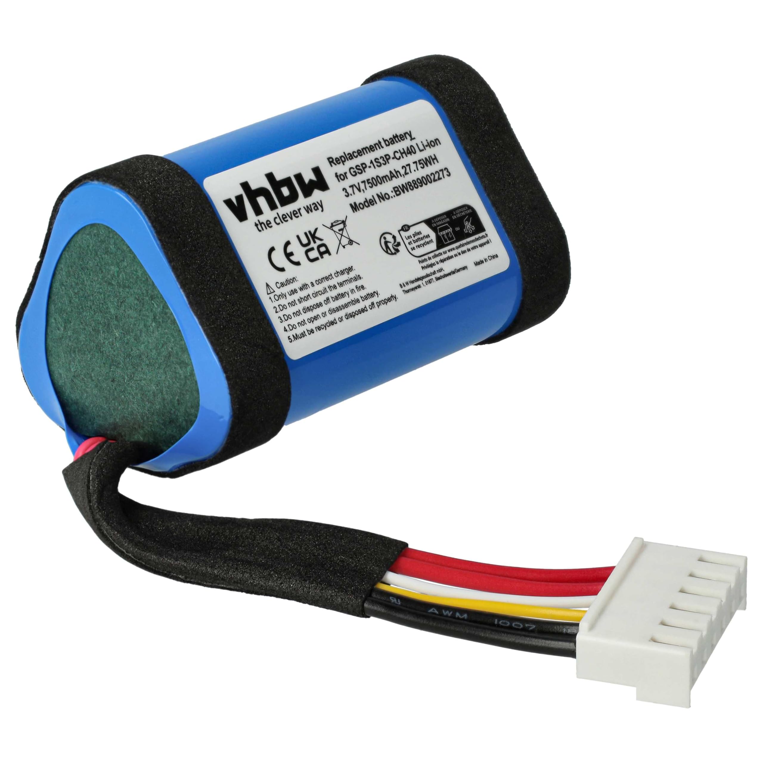 Batterie Compatible JBL Charge 5, Charge Essential 2 - 10000mAh, 3.7V Li-ion - Remplacement GSP-1S3P-CH40