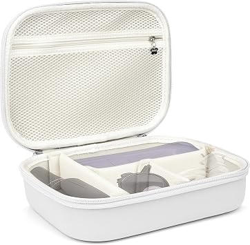 Linkidea Laser Hair Removal Storage Case for Women Travel Shaving Kit Organizer for Air 3 IPL & 10 IPL Portable Hair Removal Bag White