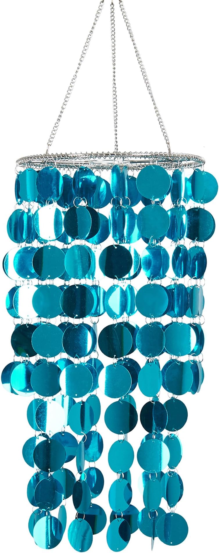 FlavorThings Blue Bling hanging Chandelier,W8.5 H18,great idea for Wedding Chandeliers Centerpieces Decorations and any Event Party Decor