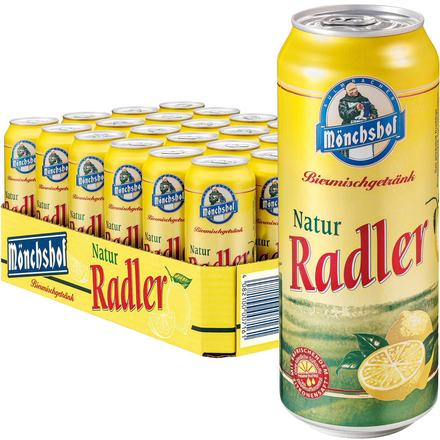 Mönchshof Natur Radler - 24 Dosenbiere 0,5 l EINWEG (24 x 0,5 l)