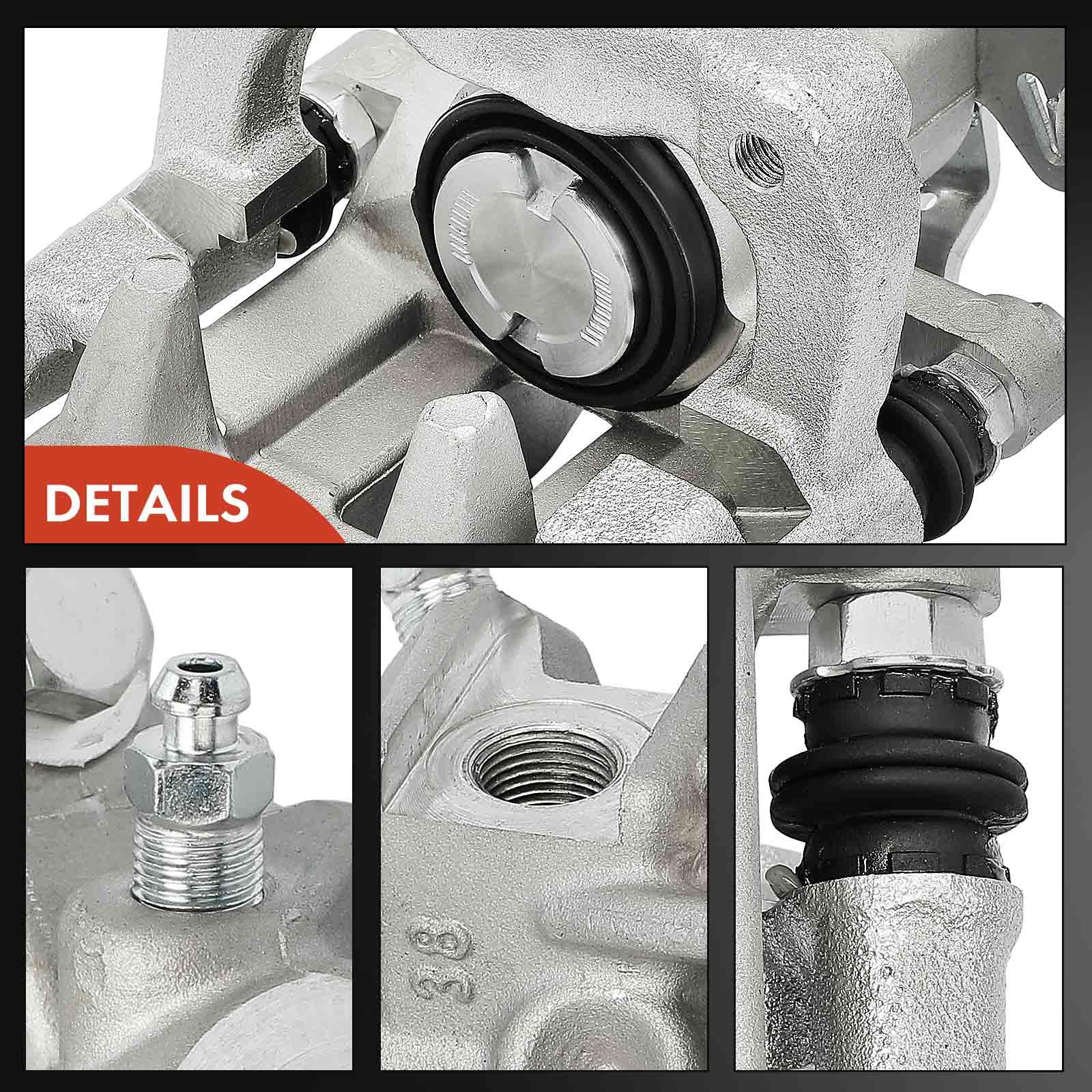 Frankberg 2 pinzas de freno traseras con soporte 1J0615423D | Distancia entre orificios de montaje: 90 mm, Fundición de aluminio; Compatible con: Nuevo Beetle 1C1 9C1, A3 8L1
