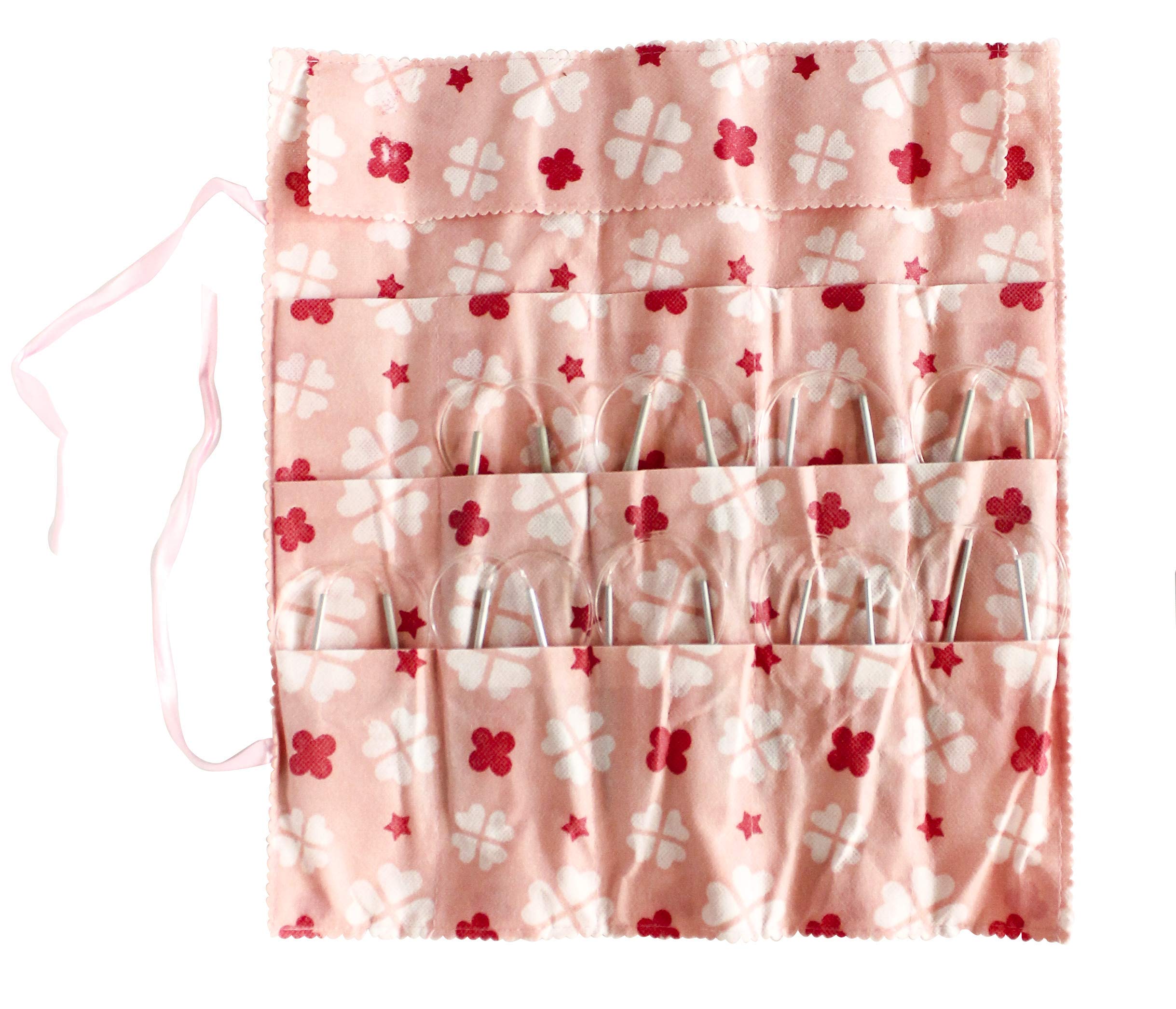 24-inch Aluminum Circular Knitting Needles Set of 8 with Three Bonus by KnitPal I Durable & Snag-Free Metal Circle Needles Kit | Great Knitters Gift (US Sizes 8,9,10,10.5,11,13,15,17) (24 Inches)