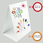 Magnetic Tabletop Desktop Easel &Whiteboard with Bonus 8X Dry Erase Markers. Double Sided and Self-Standing(16” X 12.5”)