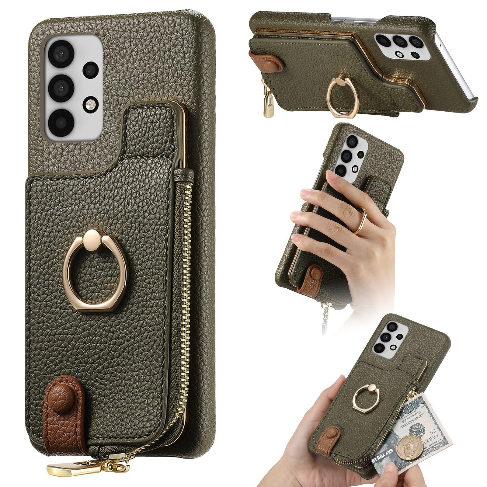 Coque de protection Samsung A23 antichoc portefeuille avec béquille - 8