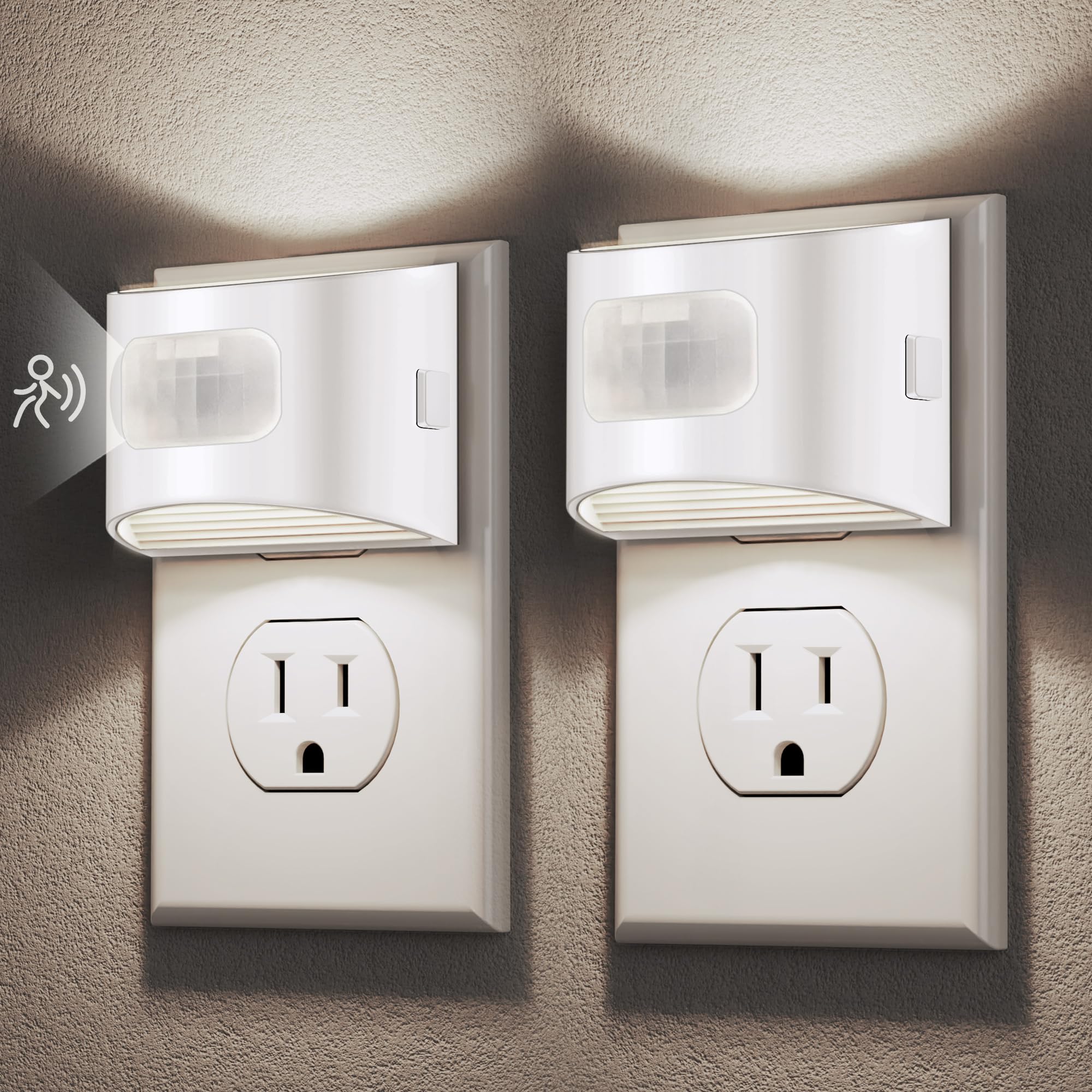 DORESshop Motion Sensor Night Light, Night Lights Plug into Wall, 5000K