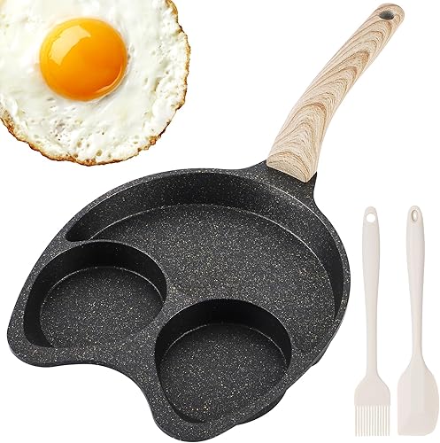 Revestimiento de cerámica no tóxico de Alemania, sartén de aluminio para tortilla, sartén antiadherente de 3 tazas, sartén pequeña para panqueques,