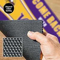 Vista 6 de Team Sports America NFL Minnesota Vikings Entrada interior y exterior 28 x 16 pulgadas Parte trasera antideslizante Tapetes de bienvenida