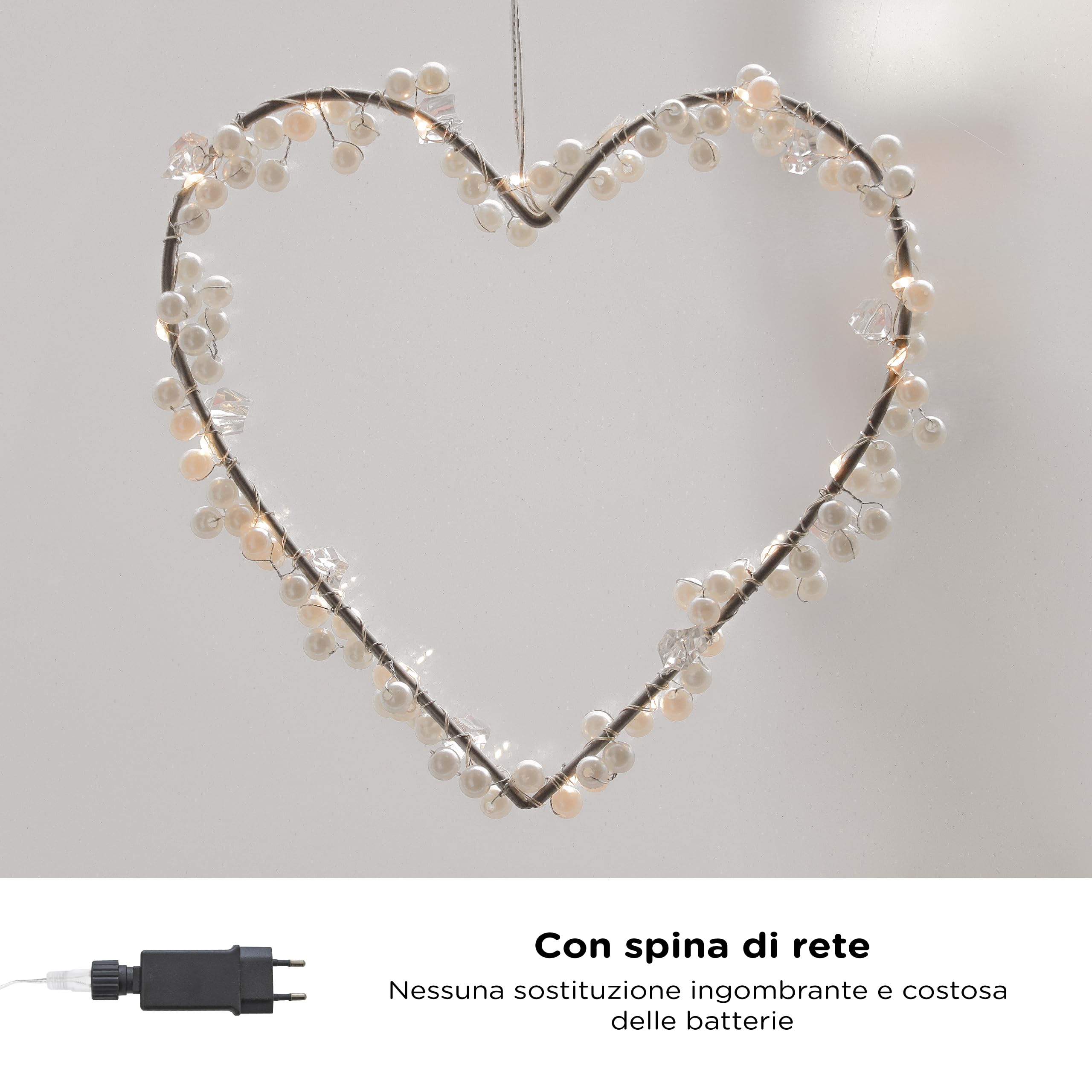 MLEHN Luci per finestre a forma di cuore, luci decorative a forma di cuore per San Valentino, tazza di luci romantiche, ventosa a forma di cuore Valen con