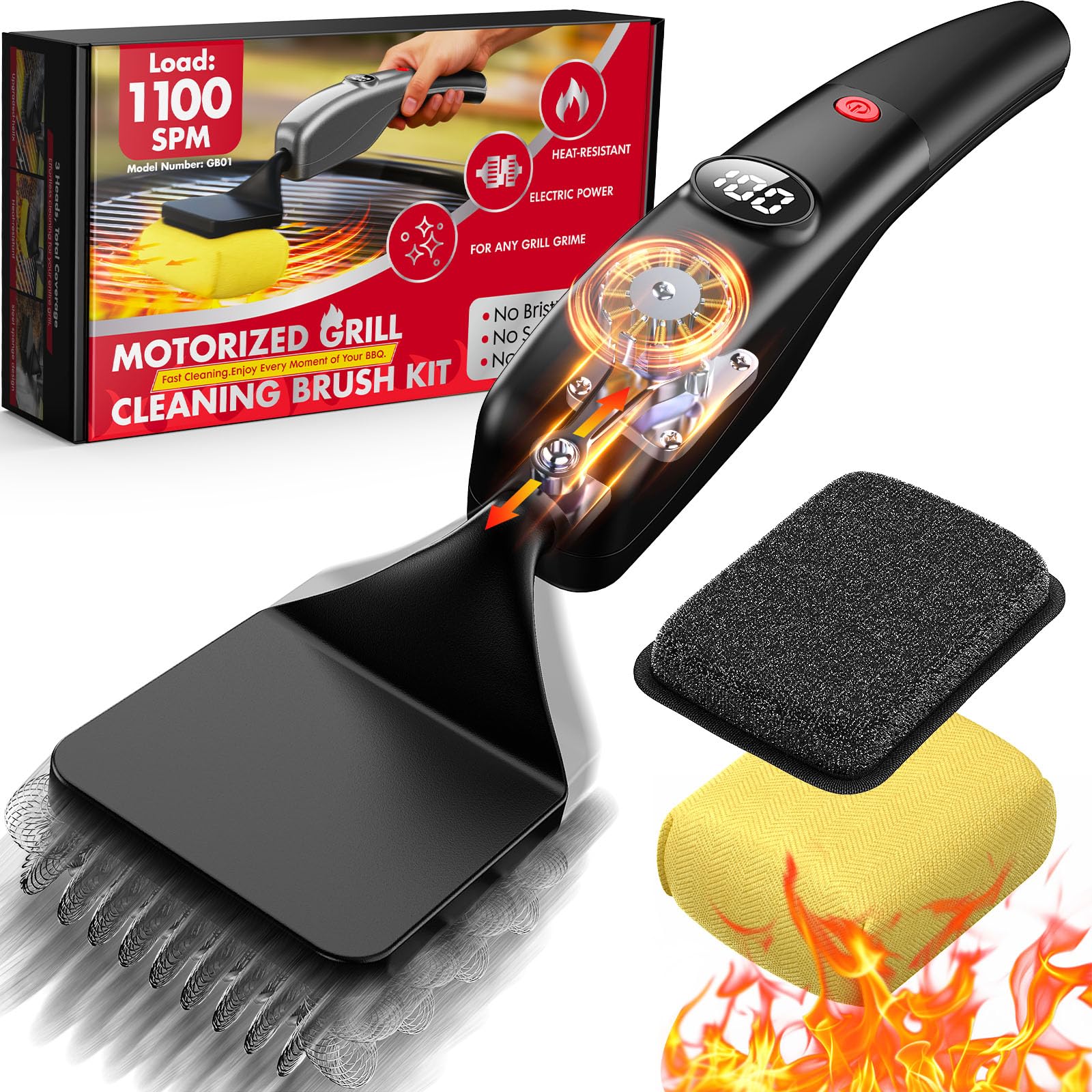 KSNLM Reciprocating Electric Grill Brush