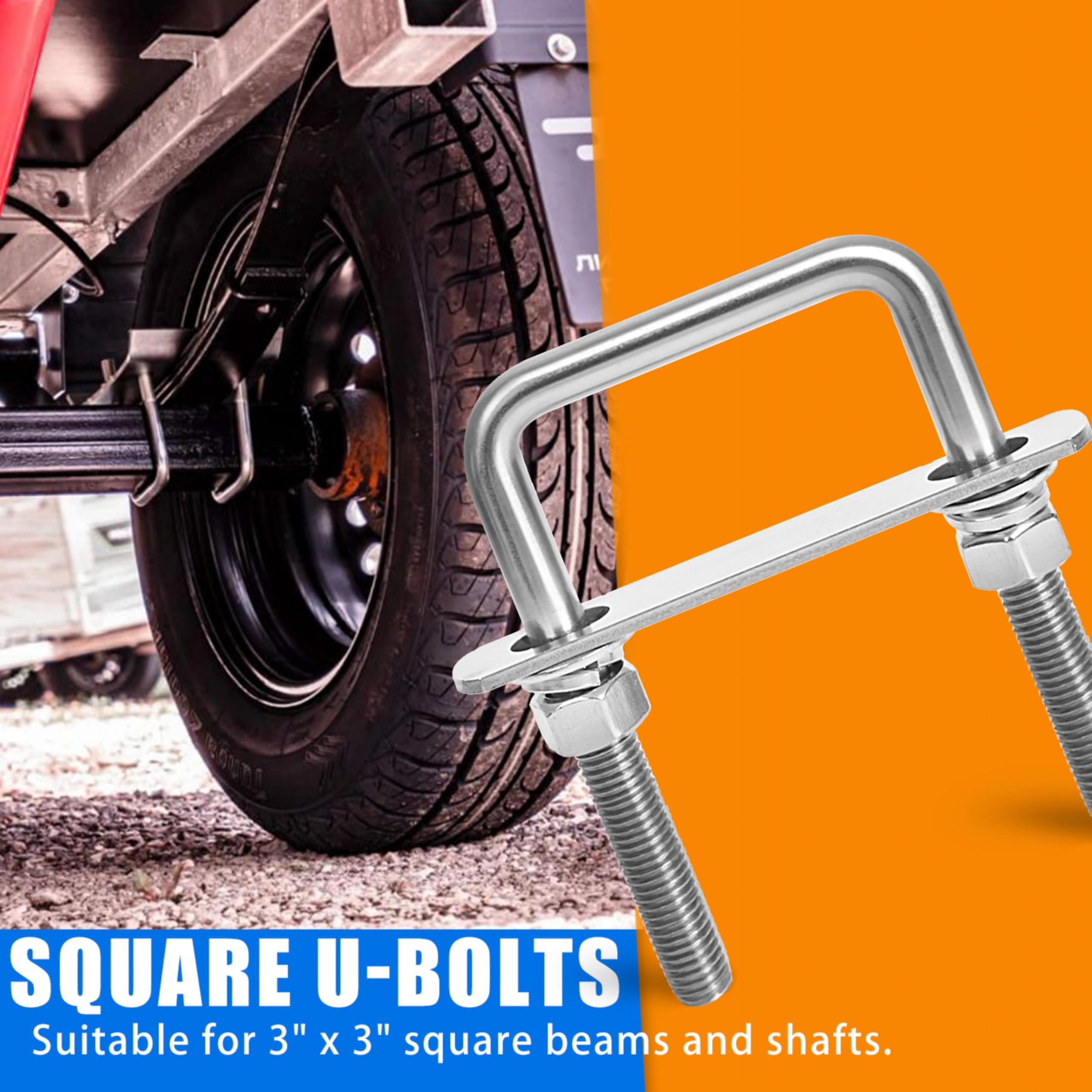 Stainless Steel U-Bolts - M12, 3-1/16" x 4-1/2" -5 Stainless Steel U-Bolts - M12, 3-1/16" x 4-1/2" -5