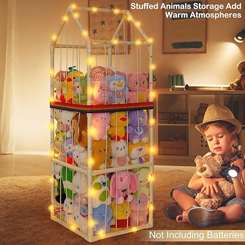 Miniatura 3 de Unicorn Castle Organizador de Almacenamiento de Juguetes Peluches de PVC Soporte para Animales de Peluche Estante para Guardería y Sala de Juegos