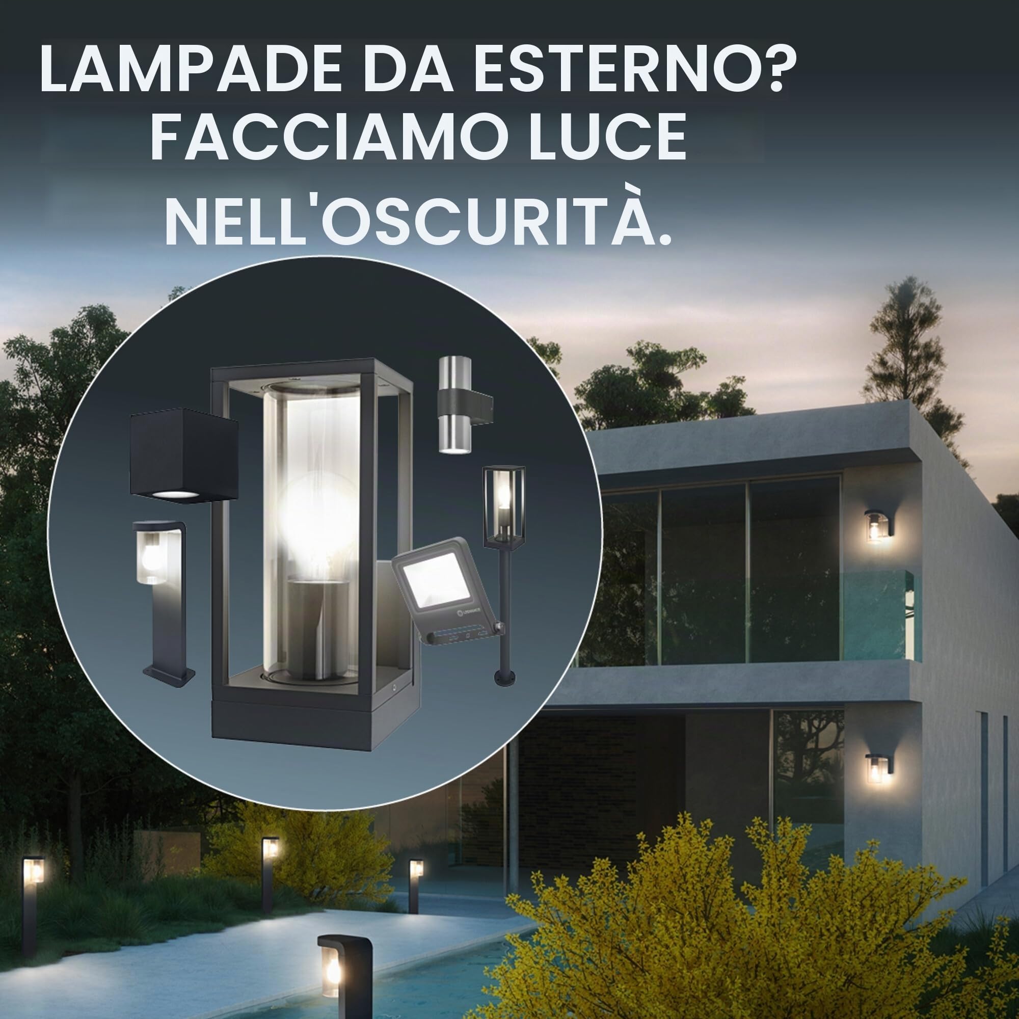 OSRAM ENDURA Classic Cube applique esterno, bianca GU10 | ENDURA Classic Cube, Outdoor Lanterns, Bianco, dia, , confezione da 1