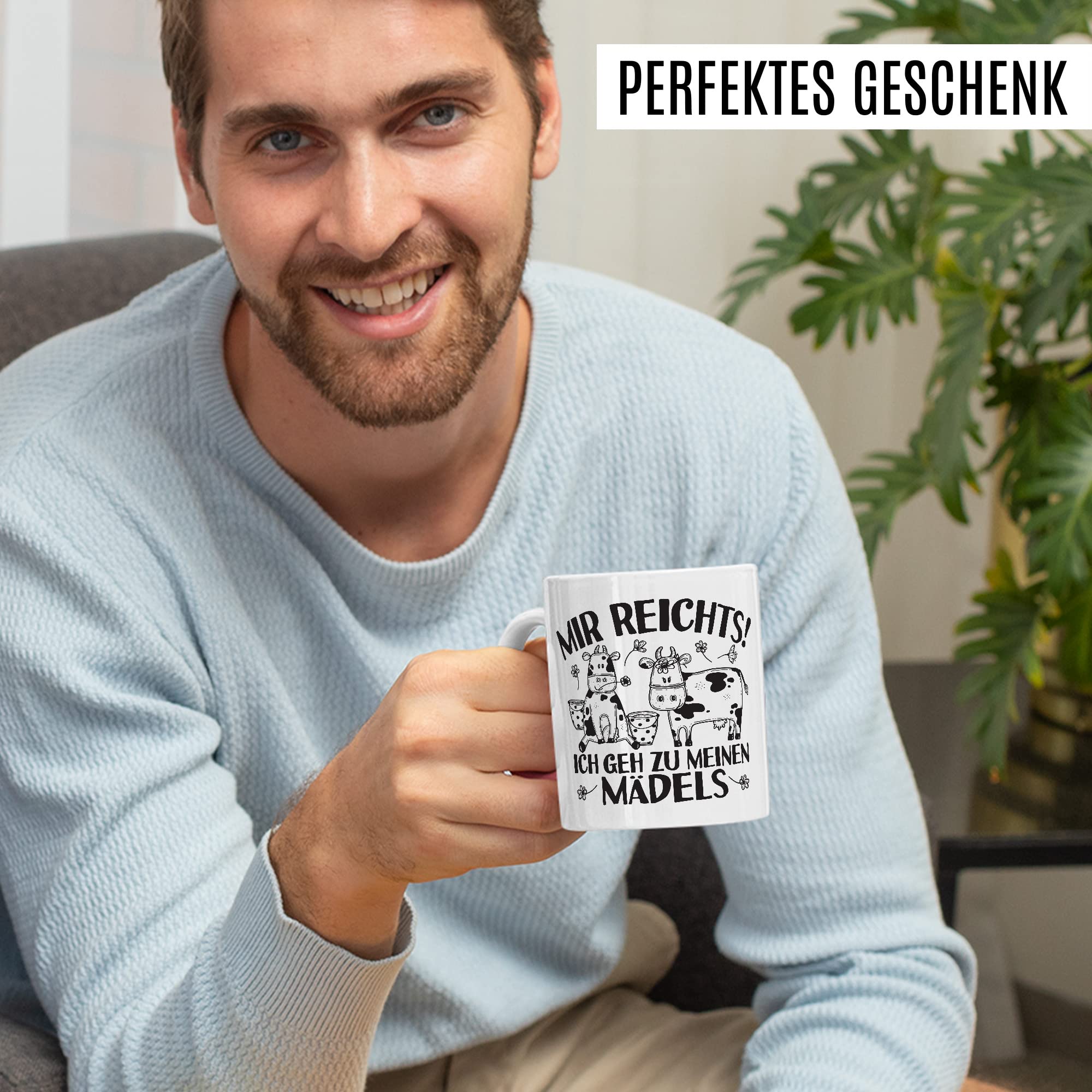 Tazza di mucche con detto divertente tazza di caffè della mucca tazza di caffè della moglie del contadino bovini stalla scherzo umorismo contadino fattoria agricoltura contadino - Italia