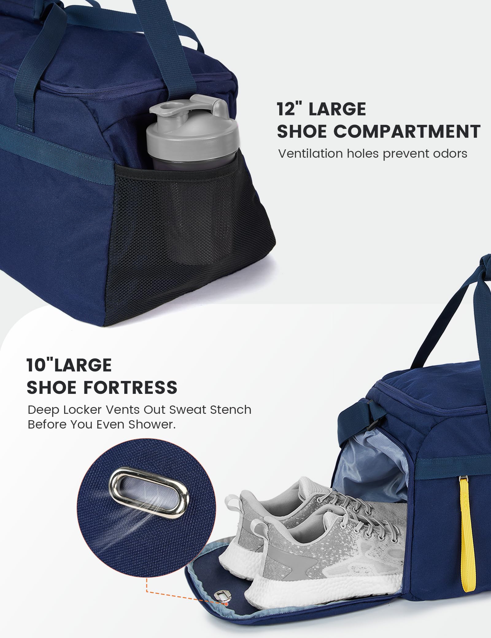 SKYSPER 35L Sac de Sport avec Compartiment à Chaussures et Compartiment Humide
