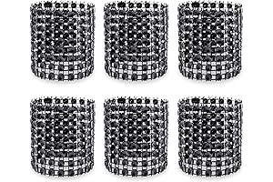 KPOSIYA Black Diamond Napkin Ring 120 Pack