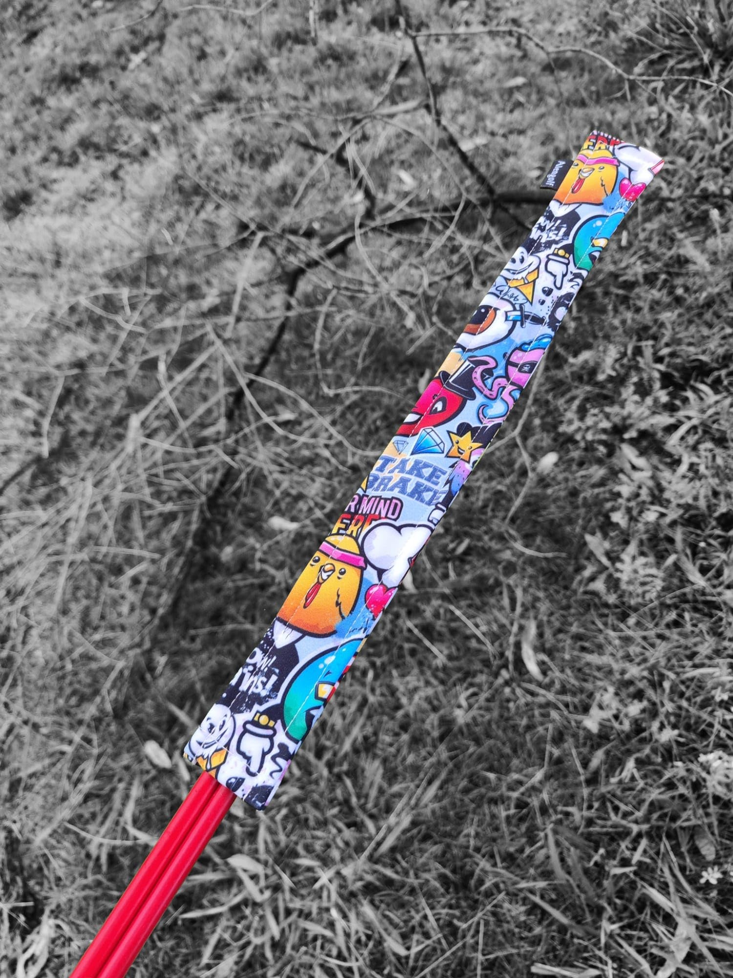 Funda para Varilla de alineamiento de Golf diseño Graffiti | Hecho en España | Impermeable | 4cm x 38cm