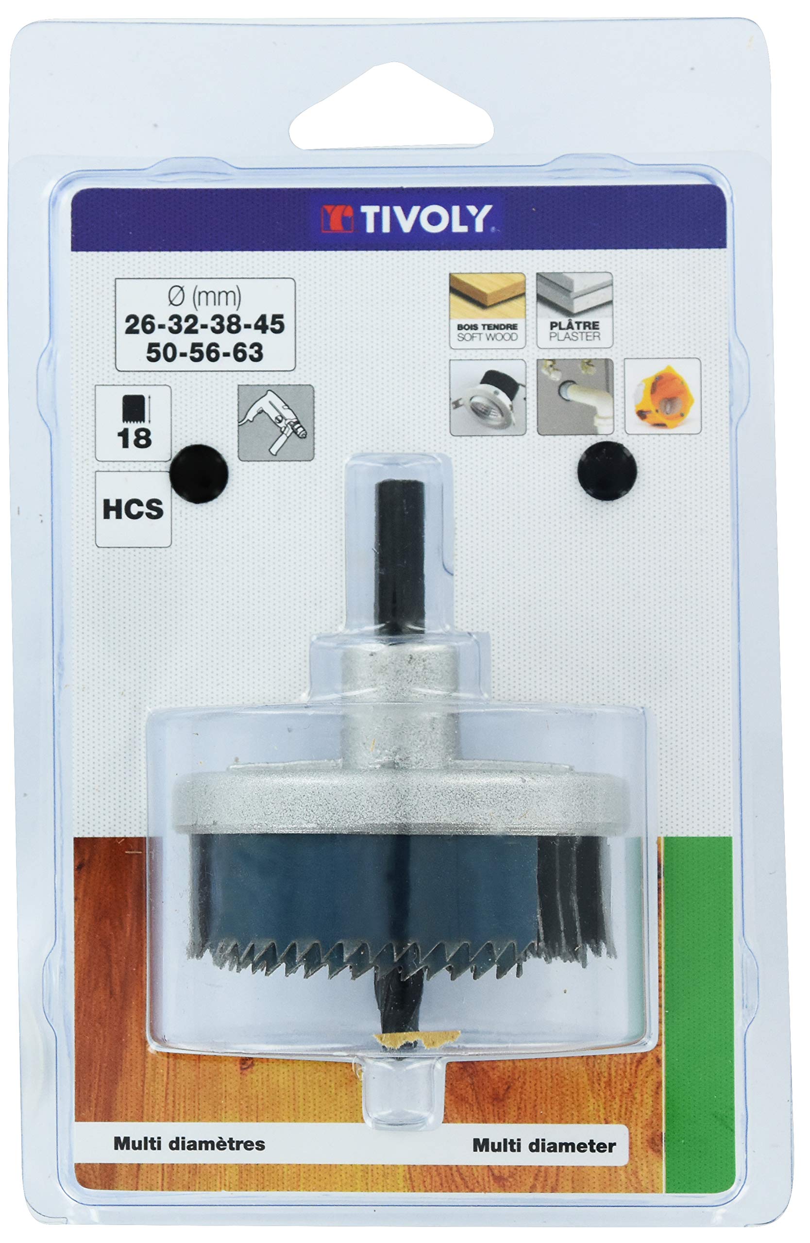 Tivoly TIV00180 Scie Cloches HCS Ø25-32-38-45-50-56-62 mm TIVOLY-XT50522052012