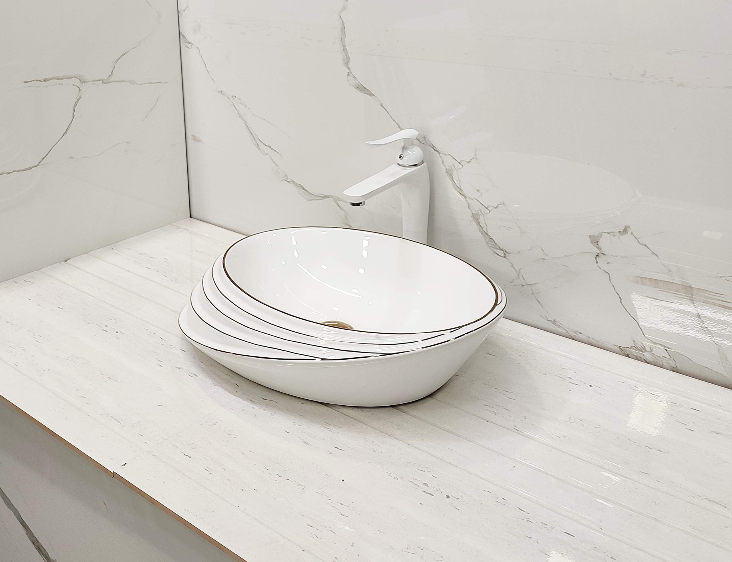 Buy BASSINO Art Wash Basin Countertop, op Ceramic Bathroom Sink/Basin