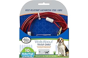 Four Paws Medium Weight Dog Tie Out Cable: Keep Your Dog Safe...