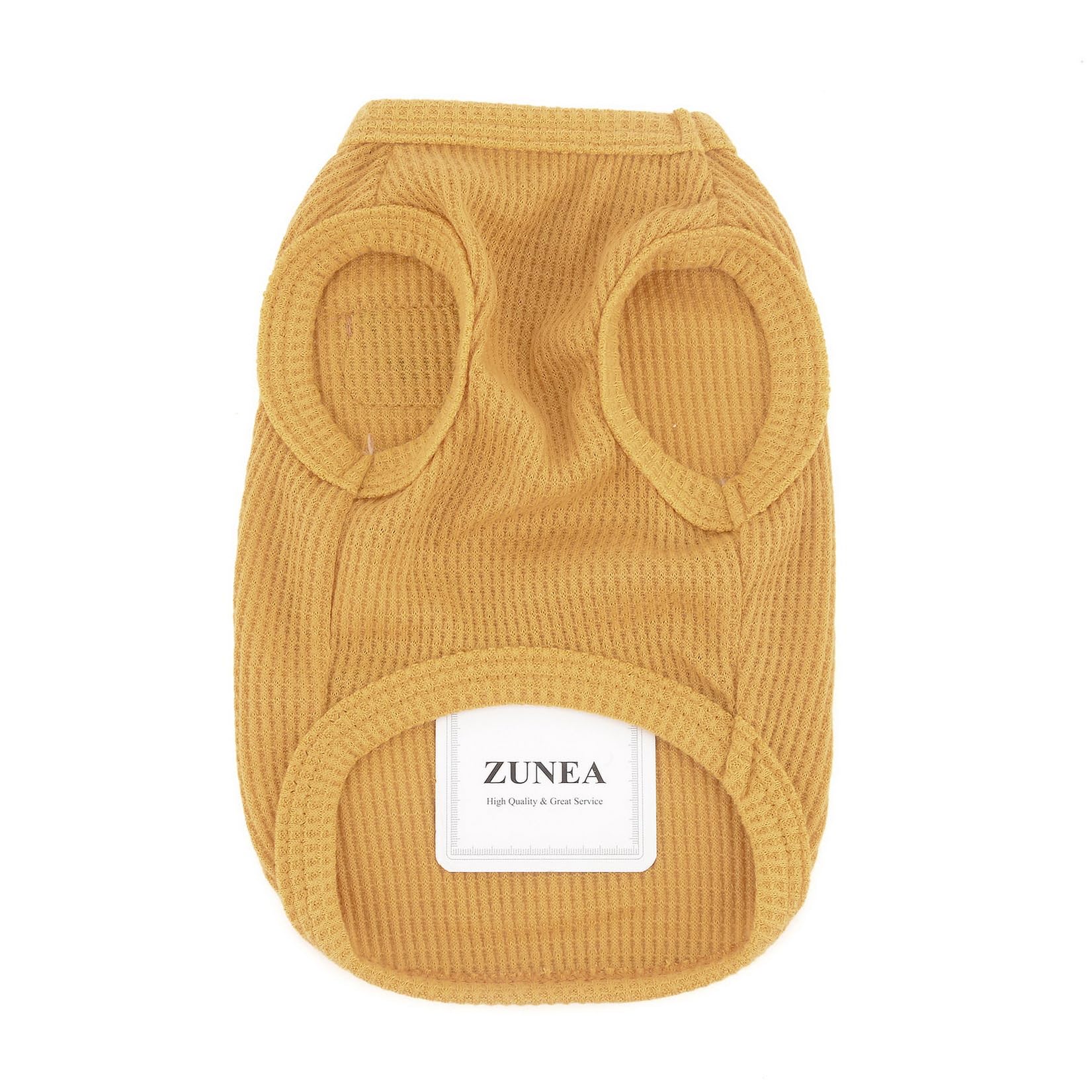 Zunea Dog Shirts for Small Dogs Summer Vest T-Shirt Soft Breathable Puppy Clothes Basic Tee Shirt Pet Sleeveless Tank Top Chihuahua Yorkie Cat Sweatshirt Apparel Yellow S - Image 4
