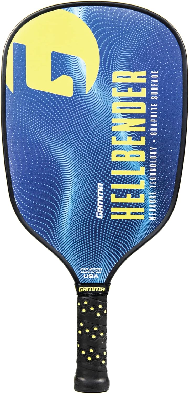 Gamma Made in The USA Pickleball Paddles, NeuCore & Sensa Polycore Technology, Textured Graphite, Honeycomb Grip, USAPA Approved, Additional Power & Control - Multiple Colors and Shapes