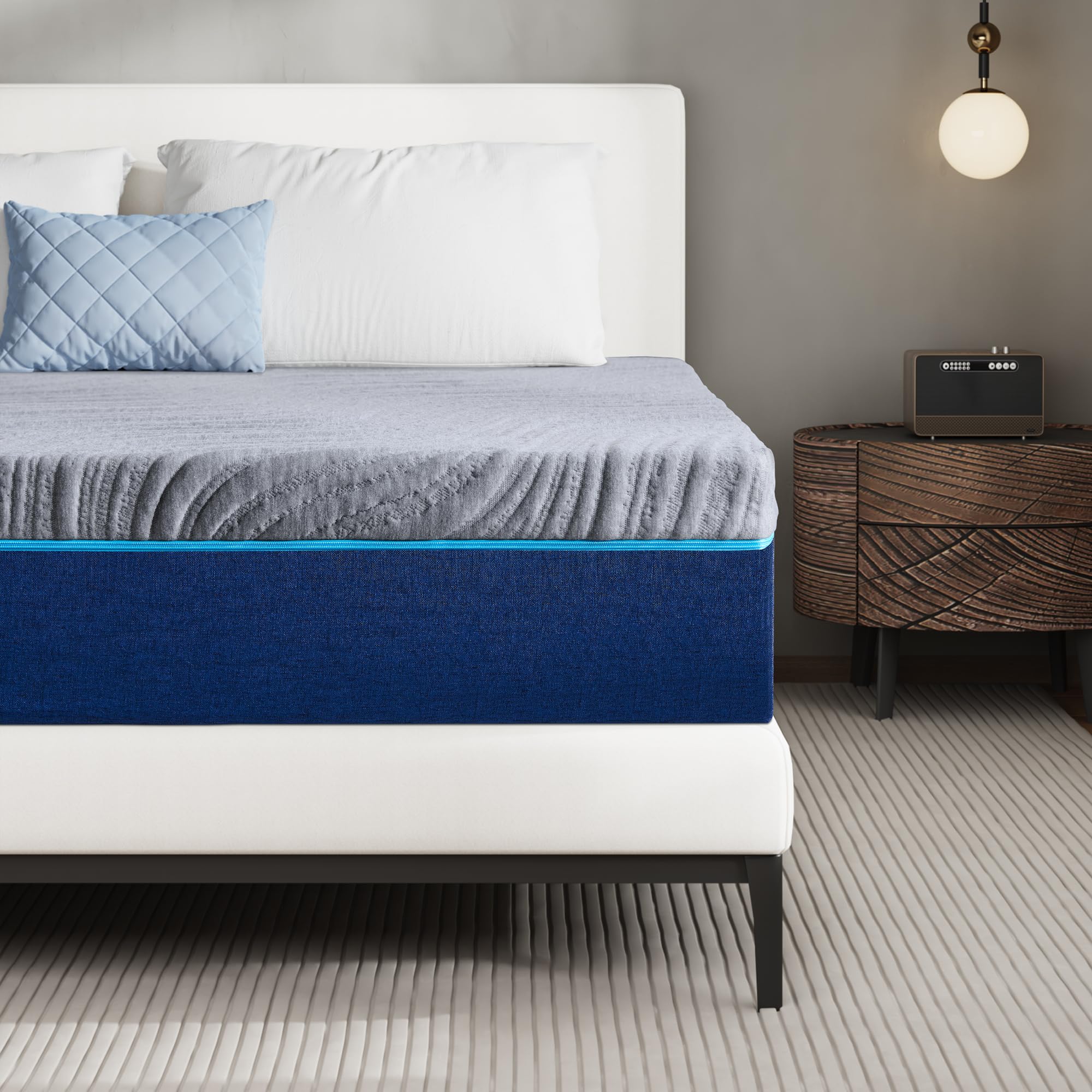 Natulliy 8 Inch Twin Medium Firm Memory Foam Mattress, Bed in a