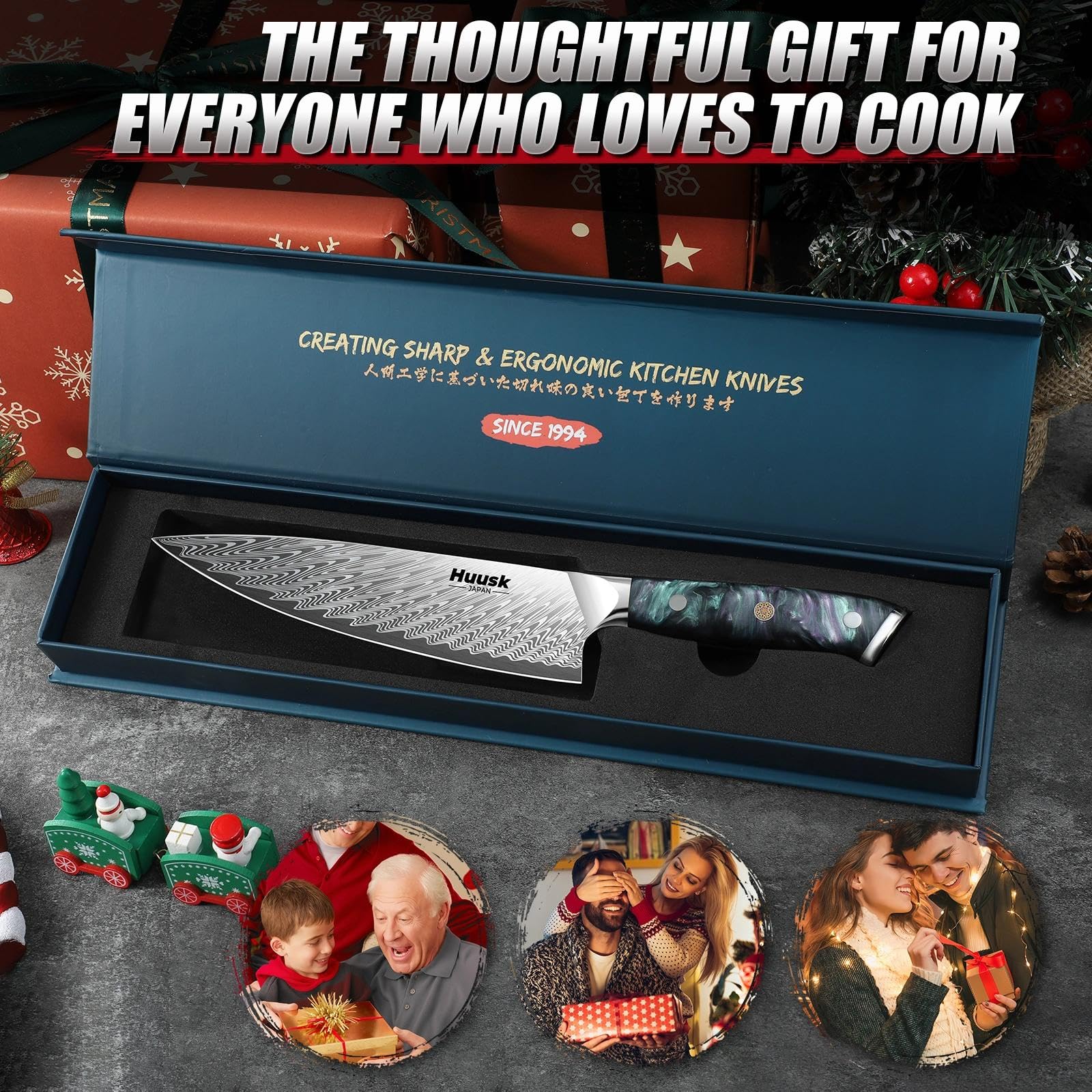 Huusk Japanese Chef Knife - Ultra Sharp -5