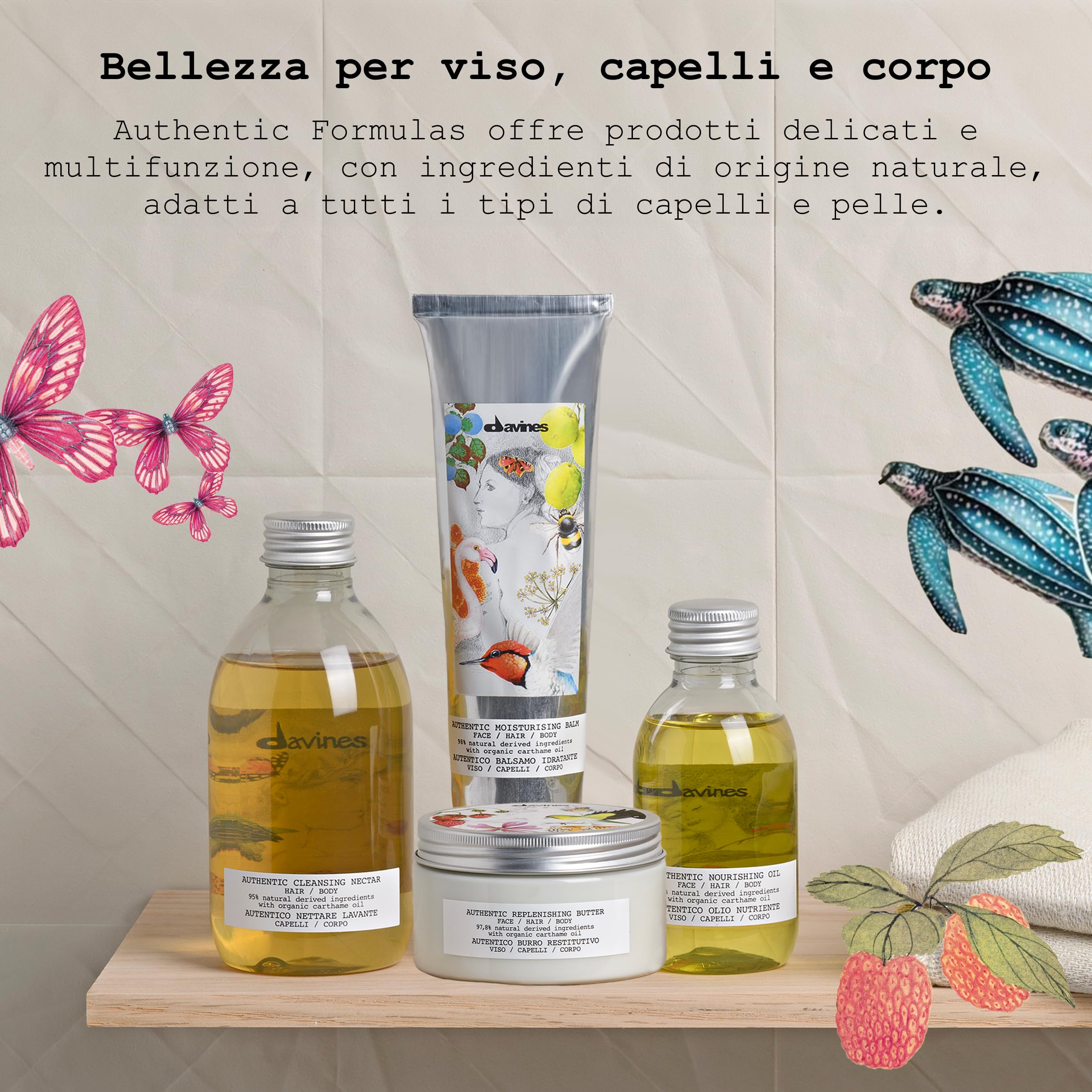 Davines AUTHENTIC FORMULAS - Burro restitutivo multifunzionale - Per viso, capelli e corpo - 230 ml