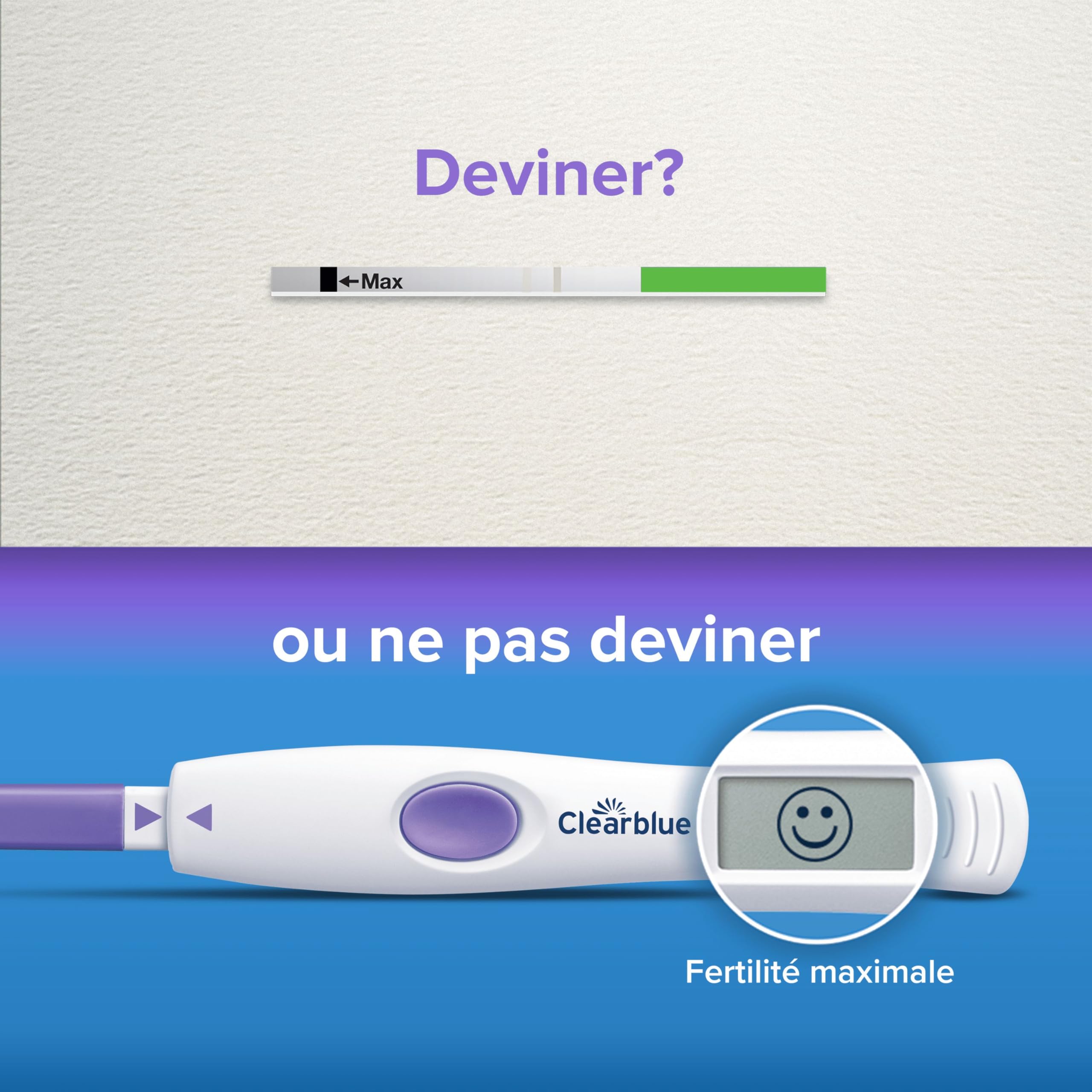 Clearblue Test d'Ovulation Digital Avancé, 1 Appareil et 30 Tests, Identifie 4+ jours fertiles