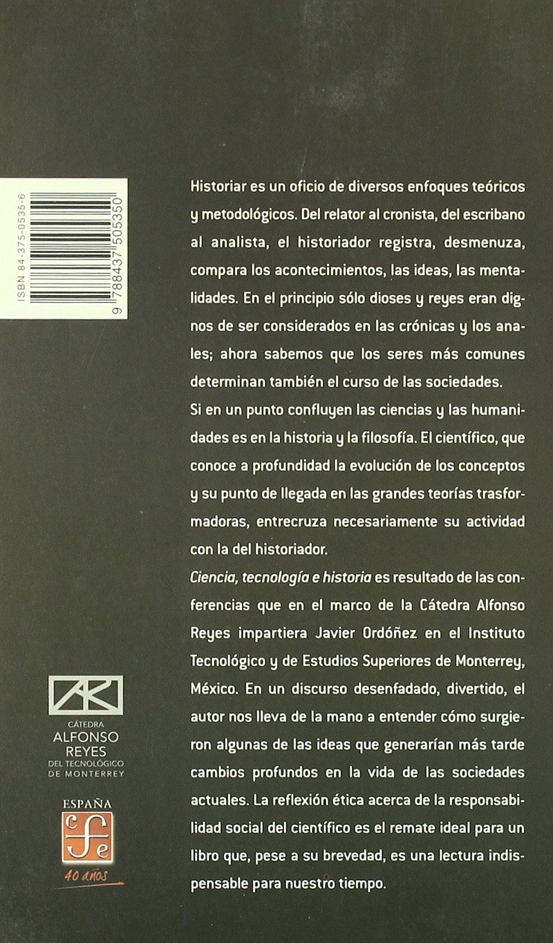 CIENCIA,TECNOLOGIA E HISTORIA (SIN COLECCION)