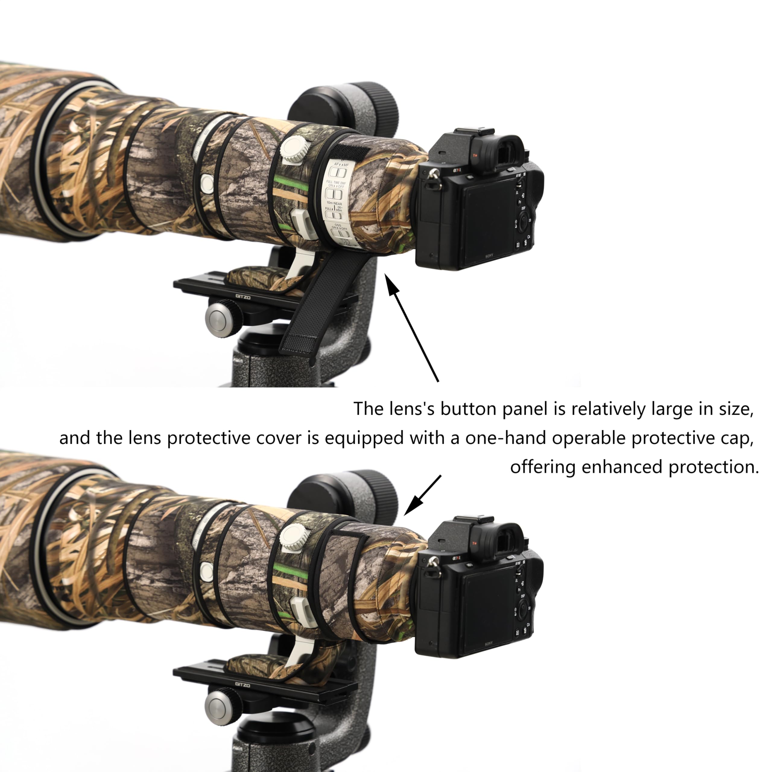 Rolanpro Objektivschutz für Sony FE 400-800 mm F6.3-8 G OSS Objektivschutz für Ihre Kameralinse, SEL400800G Regenschutz, Objektivschutzhülle, #49, Gras-Tarnmuster, wasserdicht