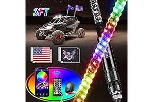 Nilight 2PCS 3FT RGB LED Whip Light