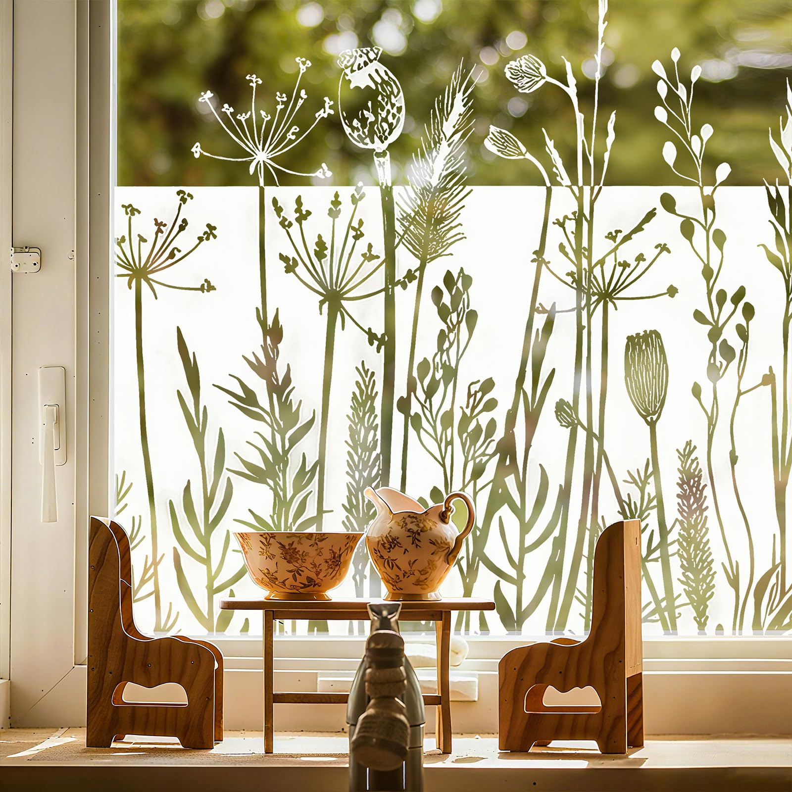 Photo 1 of ADD.HERES Stained Glass Window Film, Inkgrass Collection