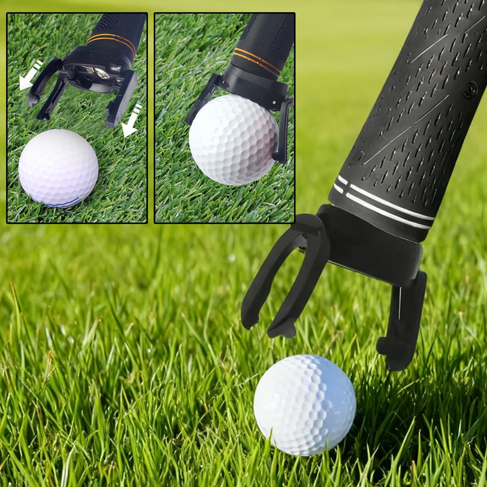 YNR 4 Pezzi Pinza per Raccogliere Palline da Golf Retriever per Palline da Golf Raccoglitore Professionale per Palline da Golf Golf Ball Pinze da Golf,Dispositivo di Aspirazione