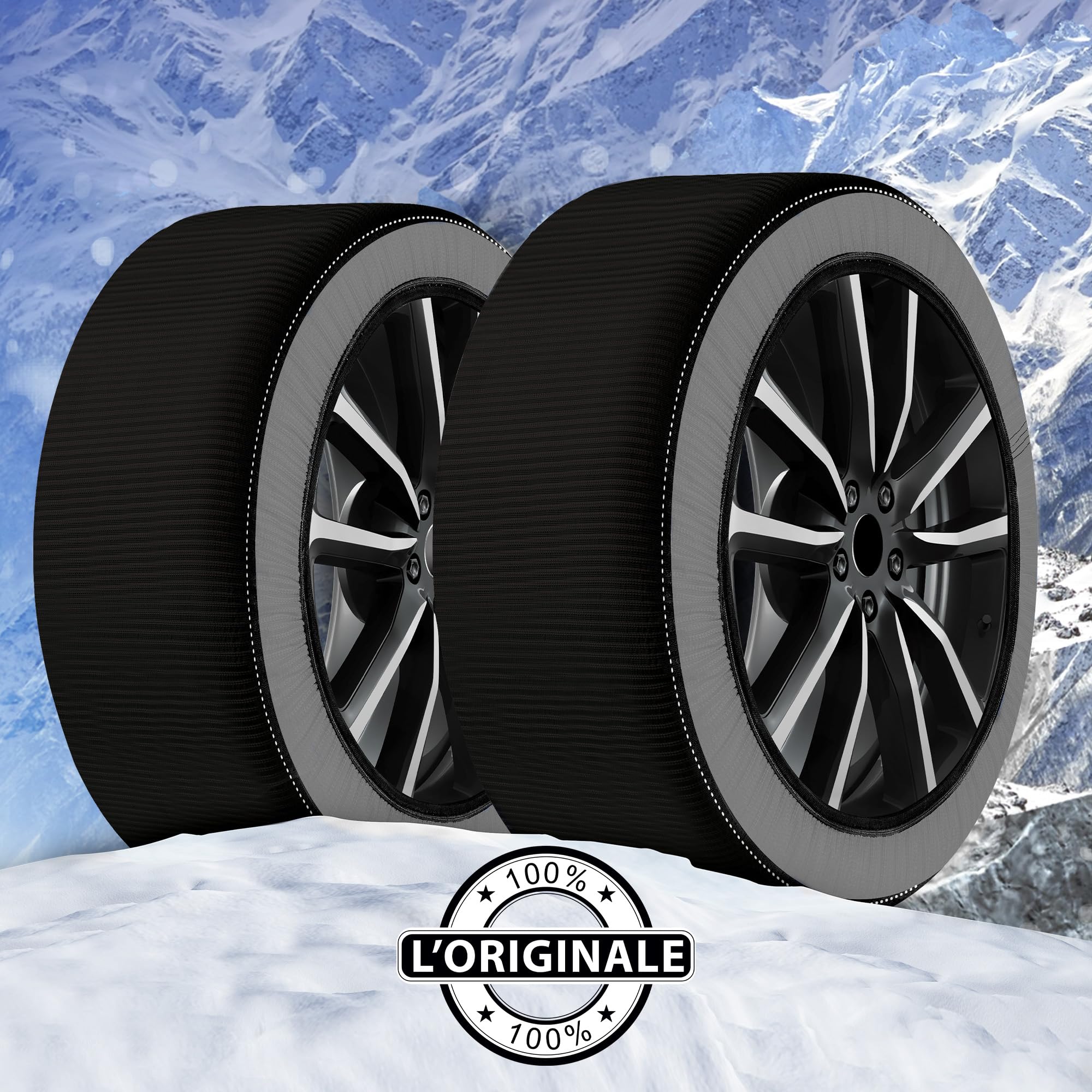 CALZE DA NEVE OMOLOGATE AUTO TAGLIA L EASY GO PNEUMATICI 215/55R17