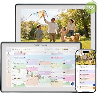 Sponsored Ad - TASKLENDAR 15.6’’ Digital Calendar Frame Wall Touchscreen Electronic Calendar, Smart Family Planner for Sch...