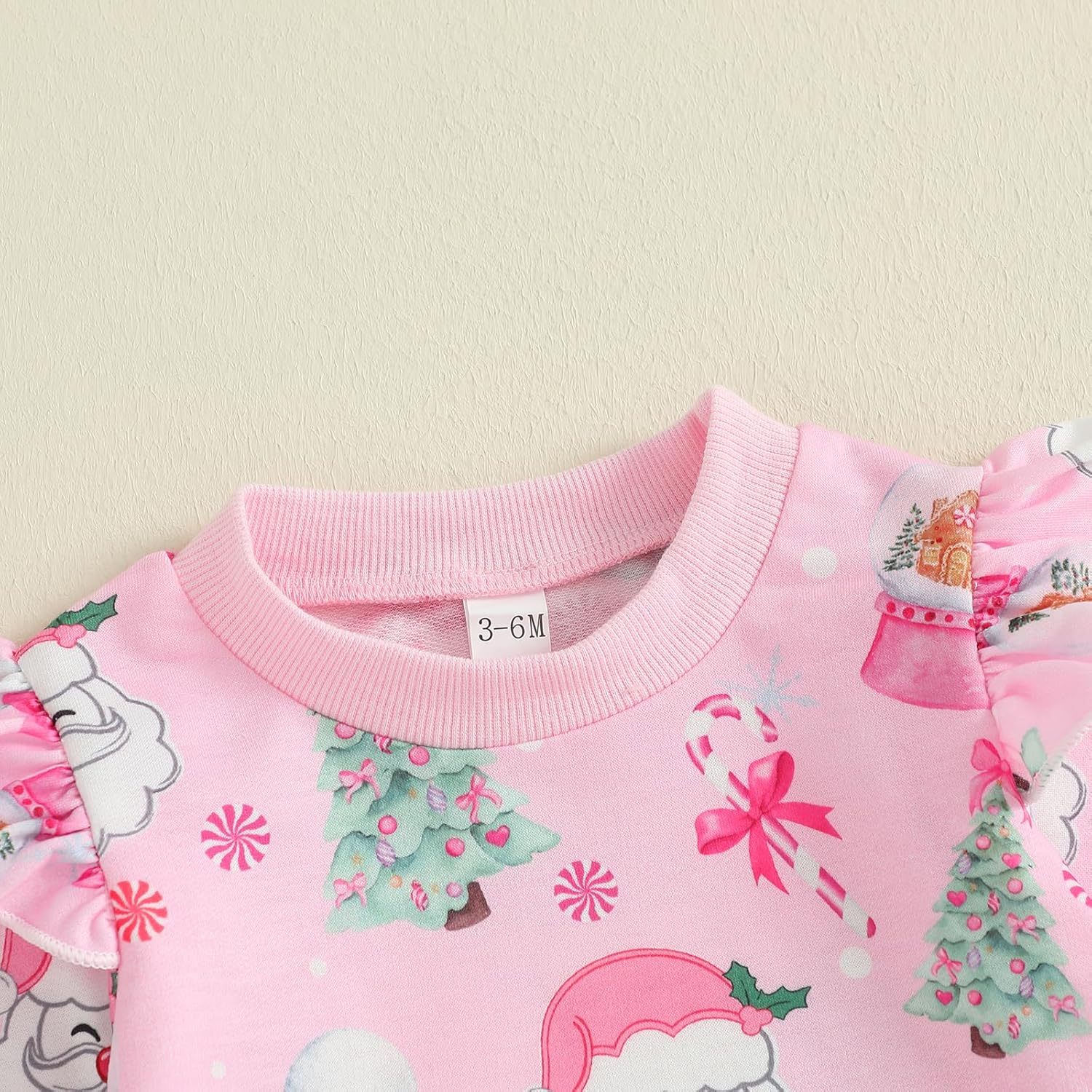 BemeyourBBs Fall Winter Toddler Baby Girl Clothes Cute Print Ruffle Shirt Top Pants Set 2 Piece Newborn Infant Girl Outfit - Image 6