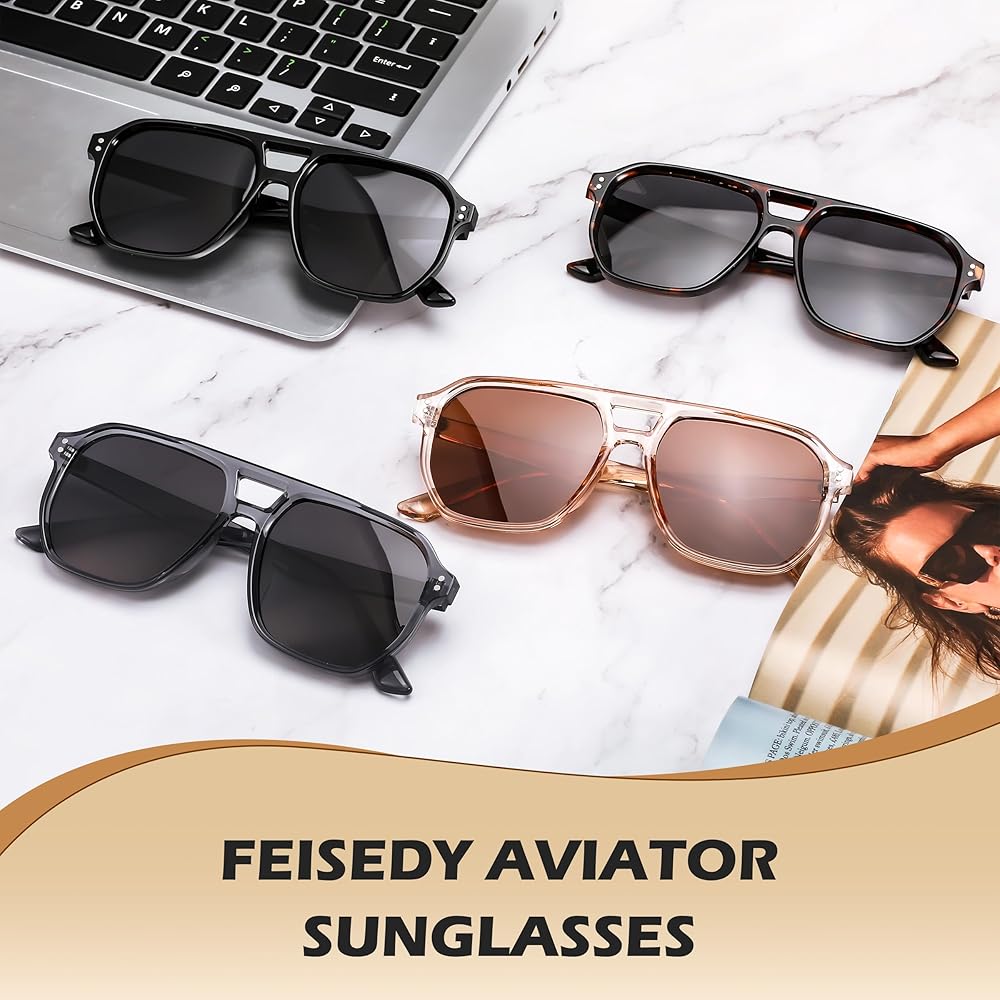 Amazon.com: FEISEDY Retro Avaitor Sunglasses Women Men