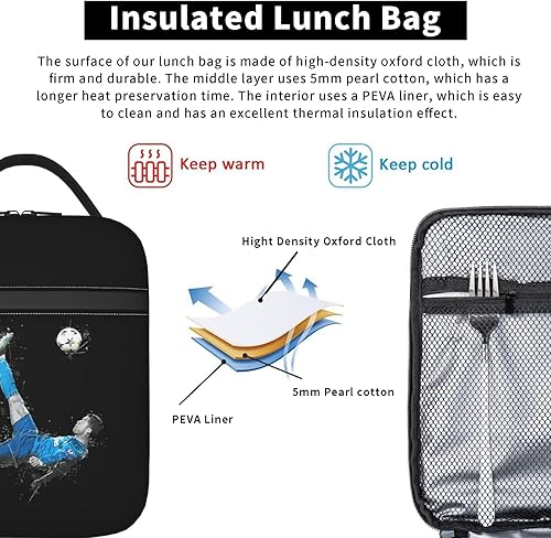 Miniatura 8 de #7 Bolsa de almuerzo aislada Bolsa de almuerzo impermeable reutilizable Bolsas de hielo para adultos