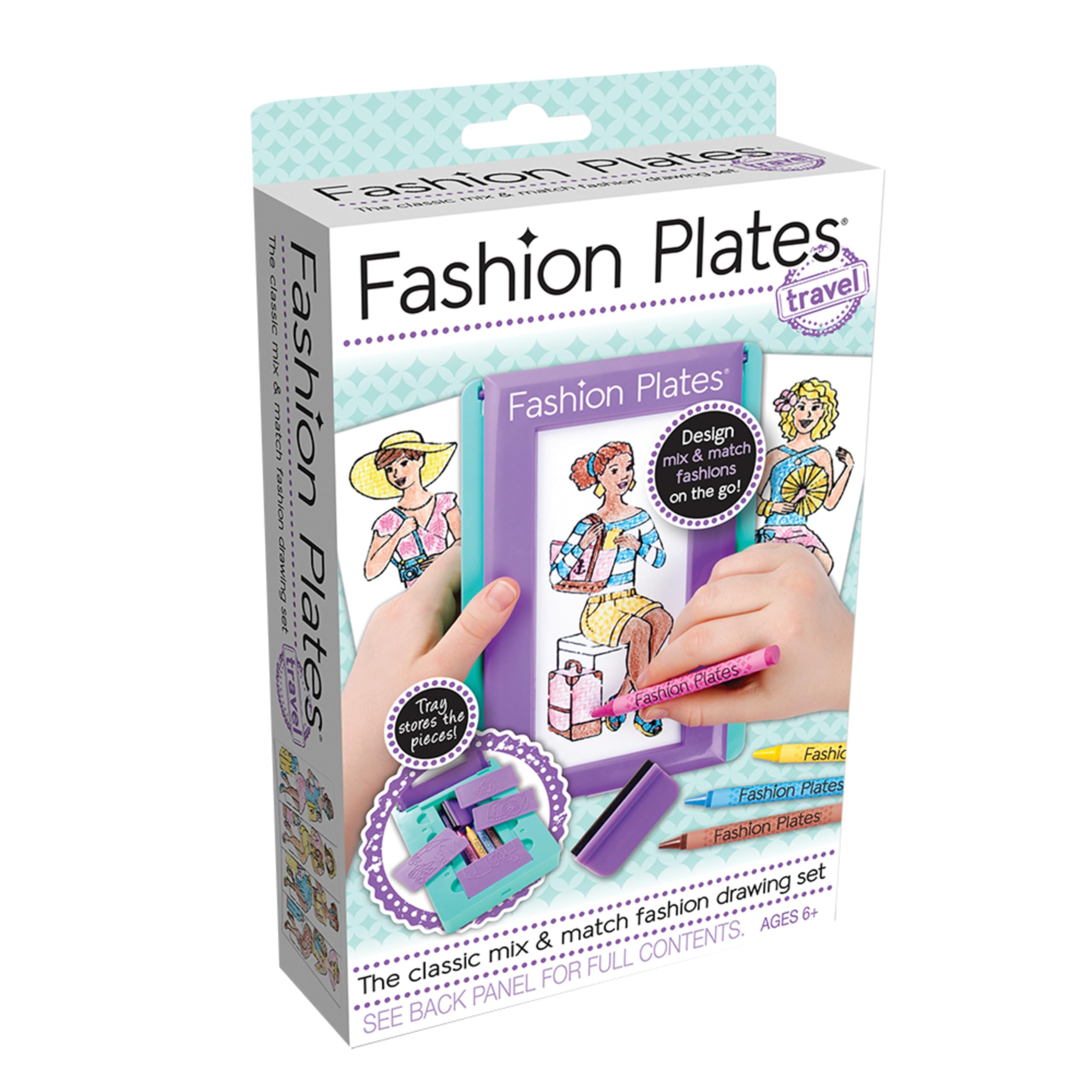 PlayMonster Kahootz Fashion Plates Travel Kit, Multi-colored
