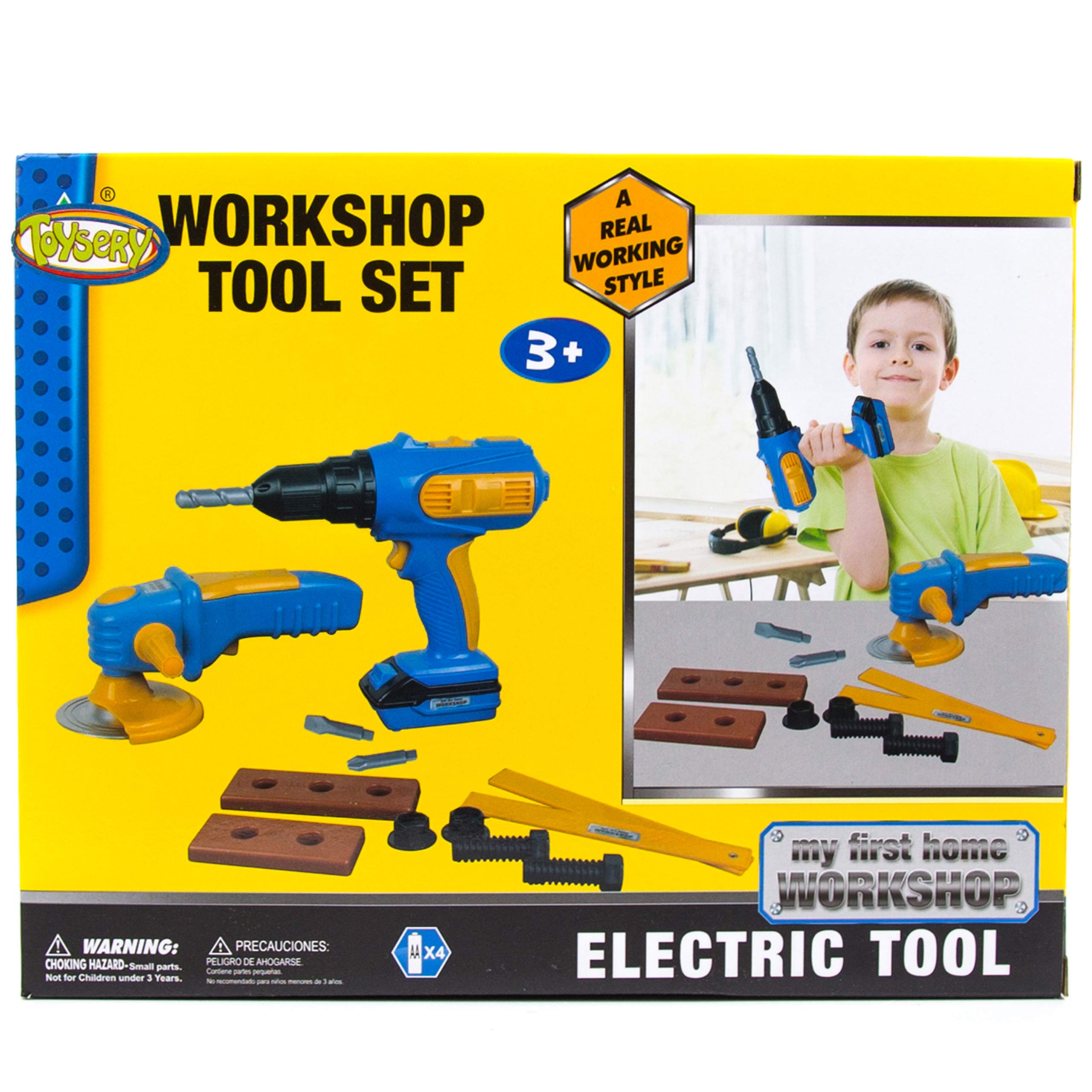Kids Drill My First Power Drill Set Tool Set With Battery Operated