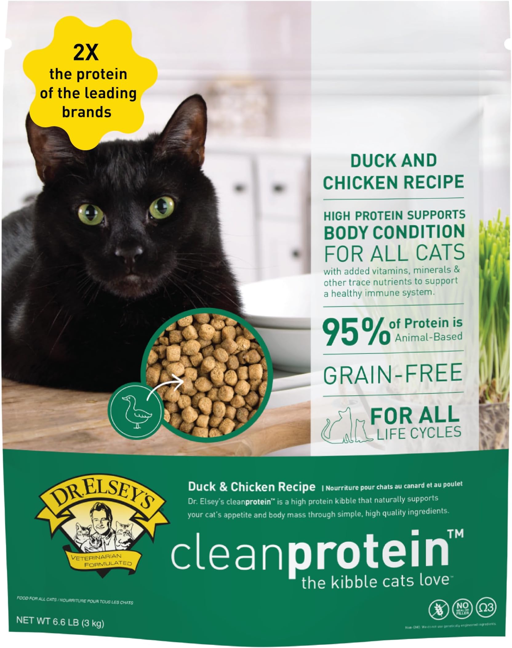 cleanprotein Dry Kibble Duck 6.6 lb Bag