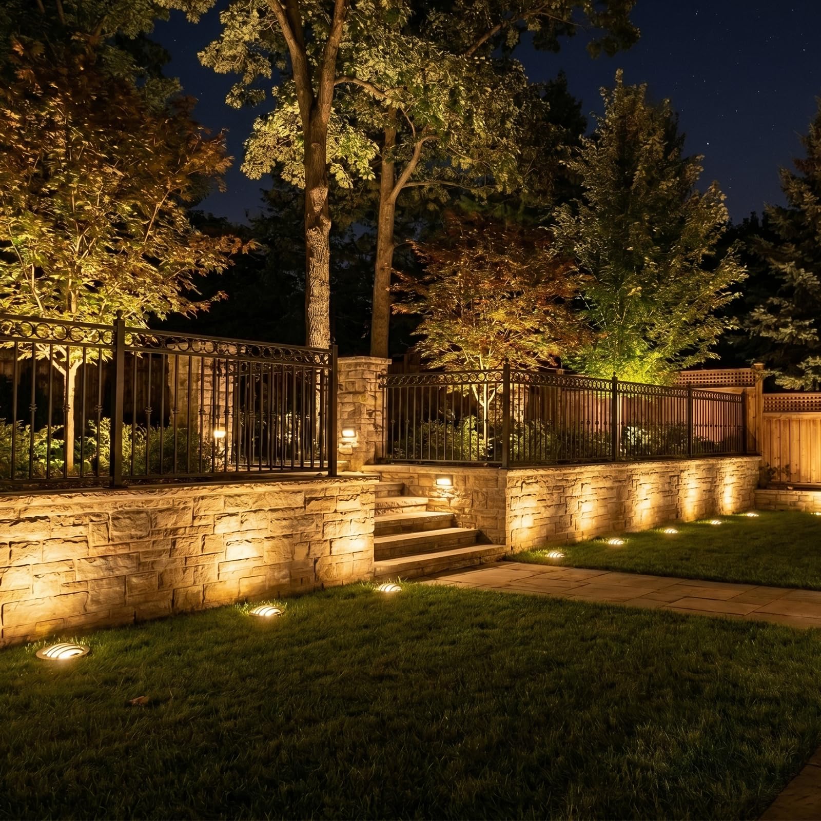 Malibu Low Voltage Well Lights 4W LED Outdoor Landscape Deck