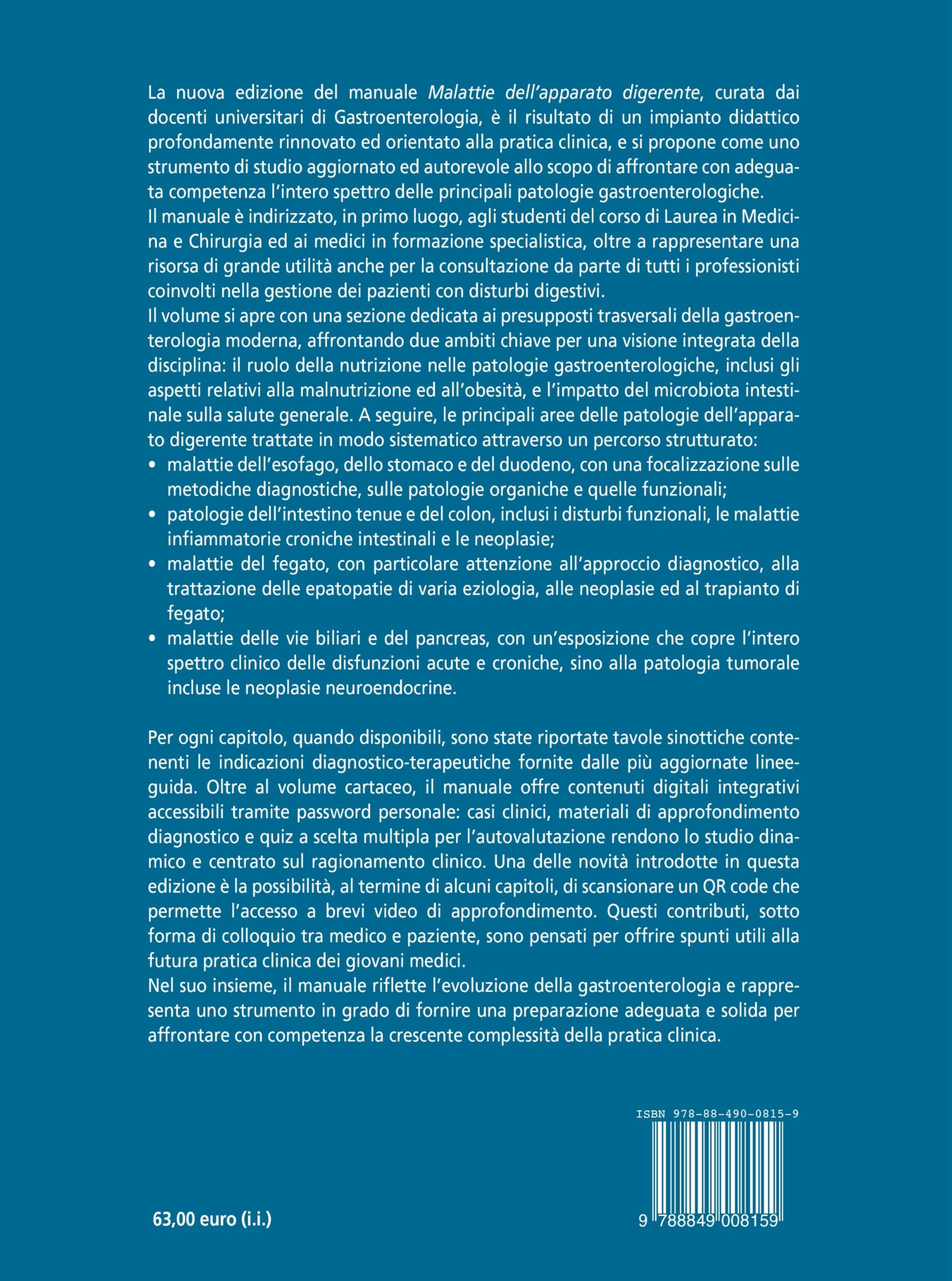 Malattie dell'apparato digerente. Edizione 2025-2028
