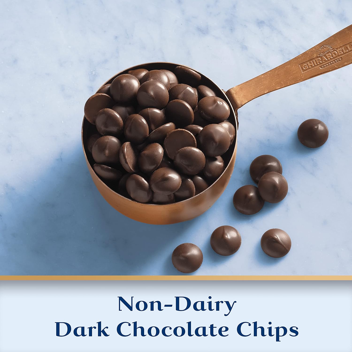 GHIRARDELLI Non-Dairy Dark Chocolate Chips for Baking, Premium Baking Chips, 10 OZ Bag (12 bags)